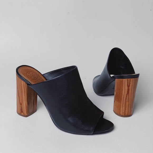 Tory Burch Shoes - TORY BURCH Raya Wood Block Heel Mule